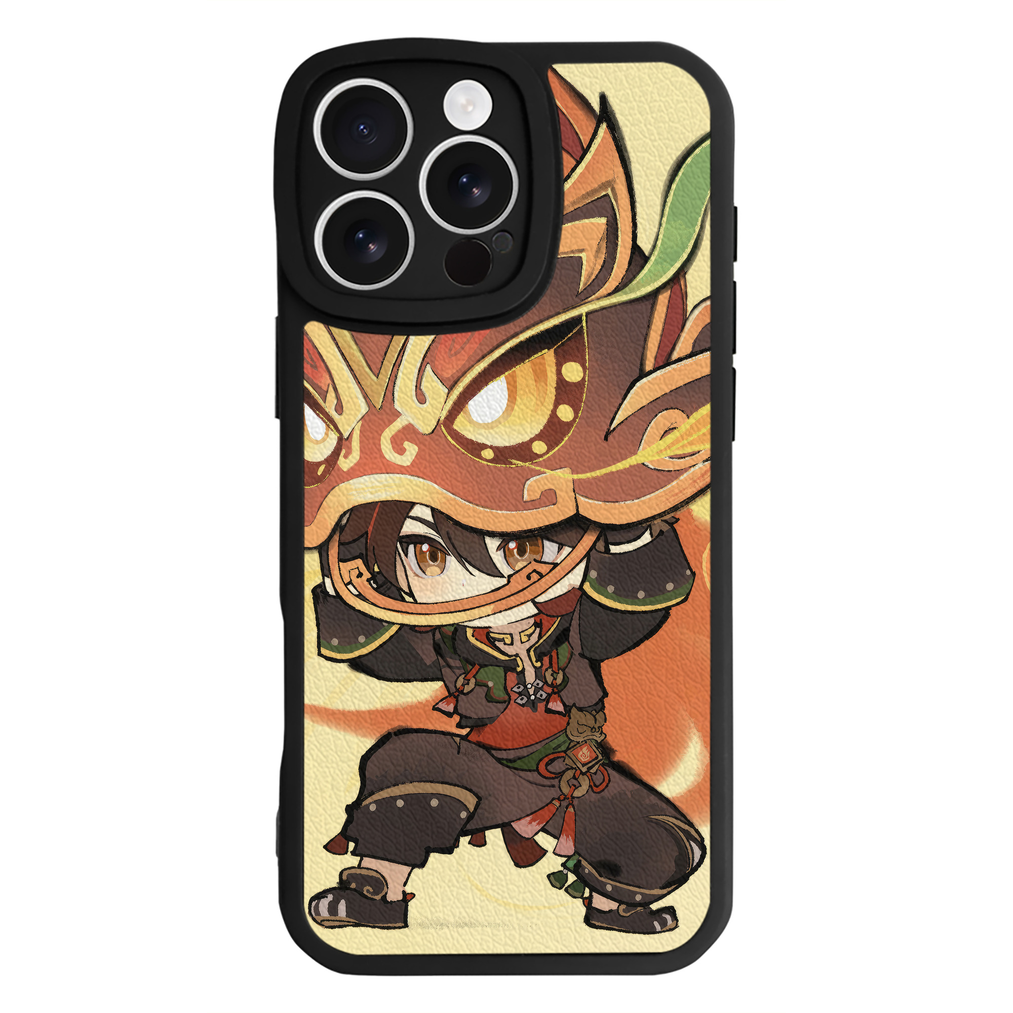 げんし神 genshin 【iPhone 16シリーズ対応】シリコンスマホケース（レザー調） 材質：シリコン